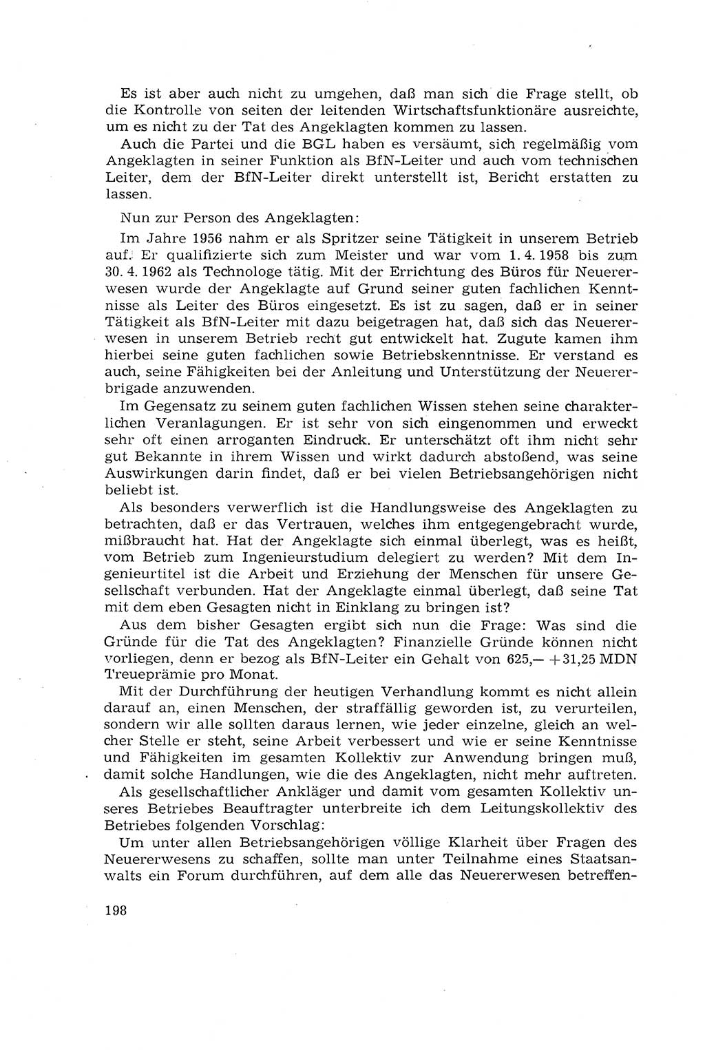 Die Mitwirkung der Werktätigen am Strafverfahren [Deutsche Demokratische Republik (DDR)] 1966, Seite 198 (Mitw. Str.-Verf. DDR 1966, S. 198)