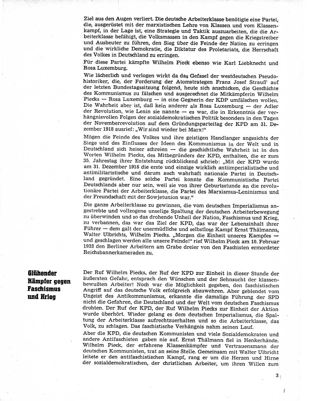 Neuer Weg (NW), Organ des Zentralkomitees (ZK) der SED (Sozialistische Einheitspartei Deutschlands) fÃ¼r Fragen des Parteilebens, 21. Jahrgang [Deutsche Demokratische Republik (DDR)] 1966, Seite 3 (NW ZK SED DDR 1966, S. 3)