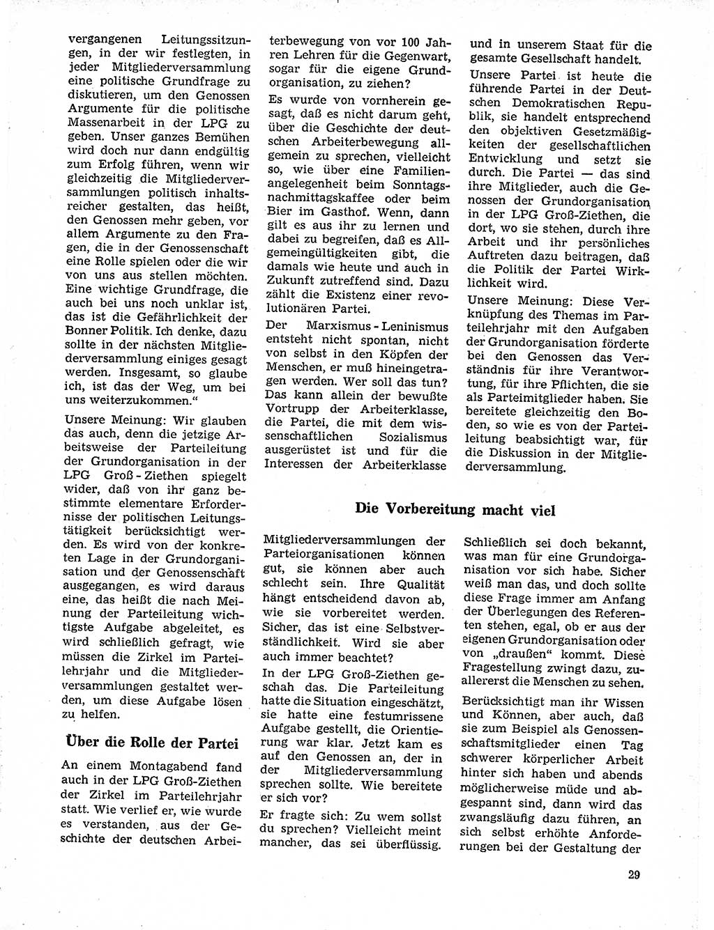 Neuer Weg (NW), Organ des Zentralkomitees (ZK) der SED (Sozialistische Einheitspartei Deutschlands) für Fragen des Parteilebens, 21. Jahrgang [Deutsche Demokratische Republik (DDR)] 1966, Seite 29 (NW ZK SED DDR 1966, S. 29)