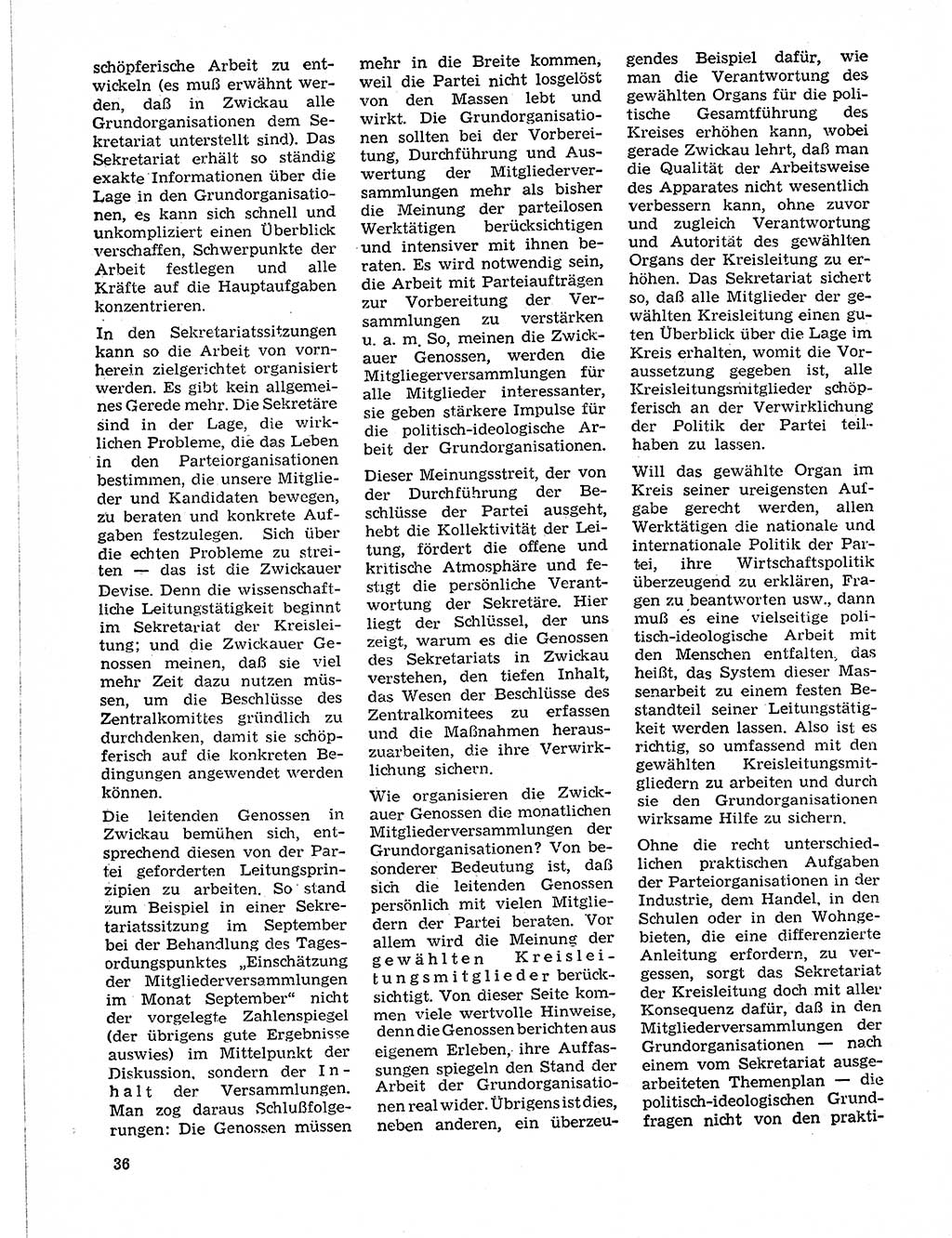Neuer Weg (NW), Organ des Zentralkomitees (ZK) der SED (Sozialistische Einheitspartei Deutschlands) für Fragen des Parteilebens, 21. Jahrgang [Deutsche Demokratische Republik (DDR)] 1966, Seite 36 (NW ZK SED DDR 1966, S. 36)