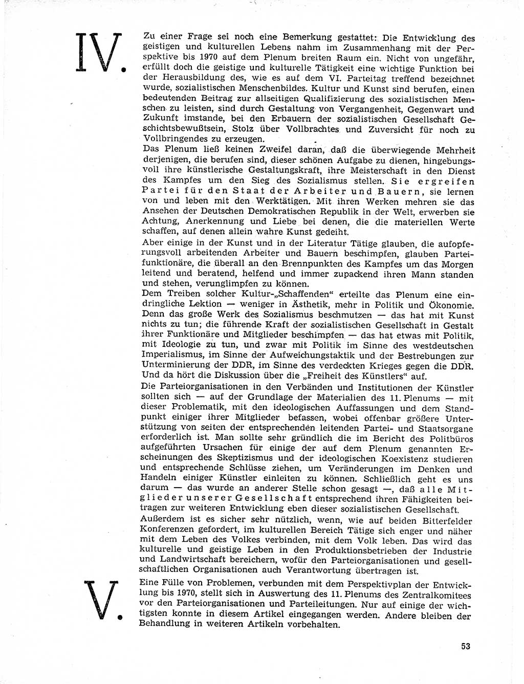 Neuer Weg (NW), Organ des Zentralkomitees (ZK) der SED (Sozialistische Einheitspartei Deutschlands) für Fragen des Parteilebens, 21. Jahrgang [Deutsche Demokratische Republik (DDR)] 1966, Seite 53 (NW ZK SED DDR 1966, S. 53)