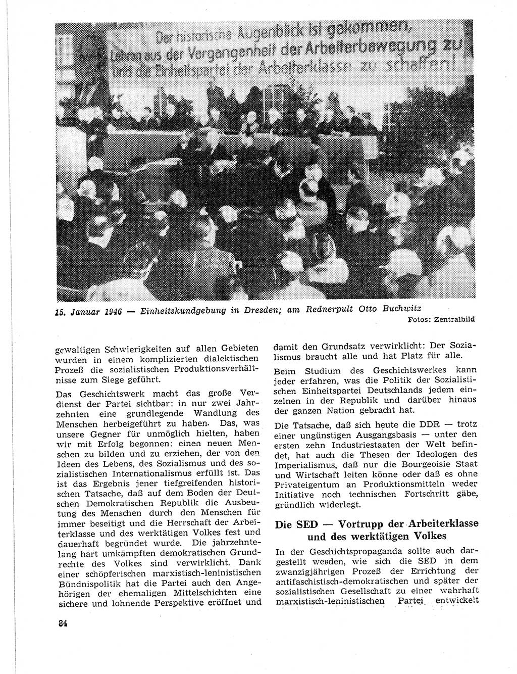 Neuer Weg (NW), Organ des Zentralkomitees (ZK) der SED (Sozialistische Einheitspartei Deutschlands) für Fragen des Parteilebens, 21. Jahrgang [Deutsche Demokratische Republik (DDR)] 1966, Seite 84 (NW ZK SED DDR 1966, S. 84)