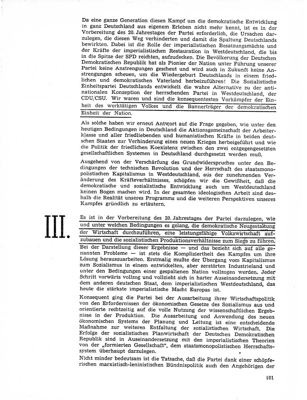 Neuer Weg (NW), Organ des Zentralkomitees (ZK) der SED (Sozialistische Einheitspartei Deutschlands) für Fragen des Parteilebens, 21. Jahrgang [Deutsche Demokratische Republik (DDR)] 1966, Seite 101 (NW ZK SED DDR 1966, S. 101)
