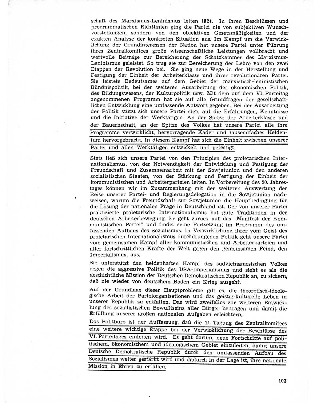 Neuer Weg (NW), Organ des Zentralkomitees (ZK) der SED (Sozialistische Einheitspartei Deutschlands) für Fragen des Parteilebens, 21. Jahrgang [Deutsche Demokratische Republik (DDR)] 1966, Seite 103 (NW ZK SED DDR 1966, S. 103)