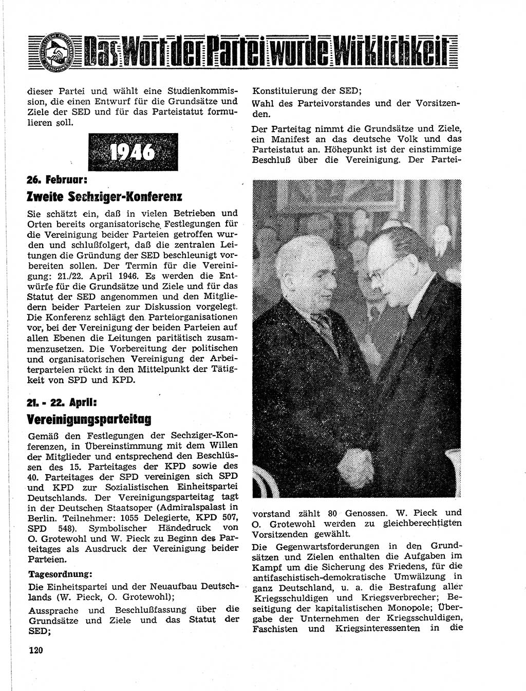 Neuer Weg (NW), Organ des Zentralkomitees (ZK) der SED (Sozialistische Einheitspartei Deutschlands) für Fragen des Parteilebens, 21. Jahrgang [Deutsche Demokratische Republik (DDR)] 1966, Seite 120 (NW ZK SED DDR 1966, S. 120)