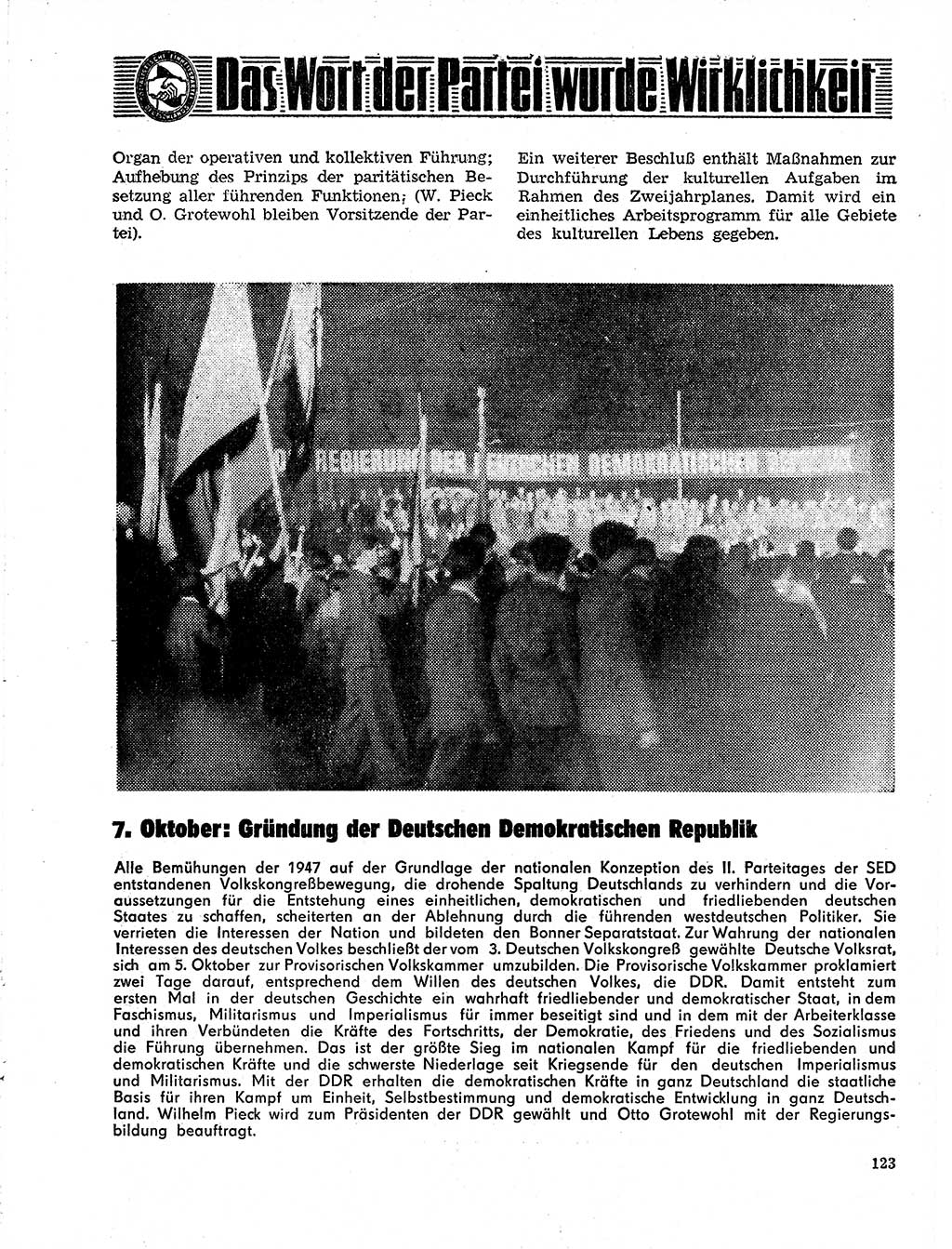 Neuer Weg (NW), Organ des Zentralkomitees (ZK) der SED (Sozialistische Einheitspartei Deutschlands) für Fragen des Parteilebens, 21. Jahrgang [Deutsche Demokratische Republik (DDR)] 1966, Seite 123 (NW ZK SED DDR 1966, S. 123)