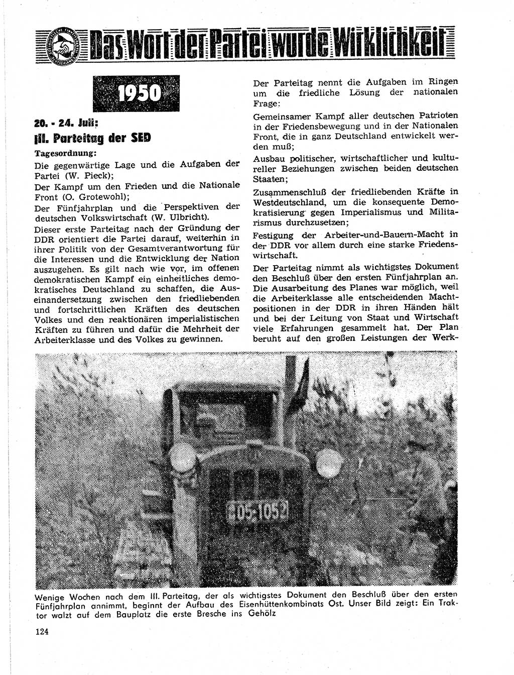 Neuer Weg (NW), Organ des Zentralkomitees (ZK) der SED (Sozialistische Einheitspartei Deutschlands) für Fragen des Parteilebens, 21. Jahrgang [Deutsche Demokratische Republik (DDR)] 1966, Seite 124 (NW ZK SED DDR 1966, S. 124)