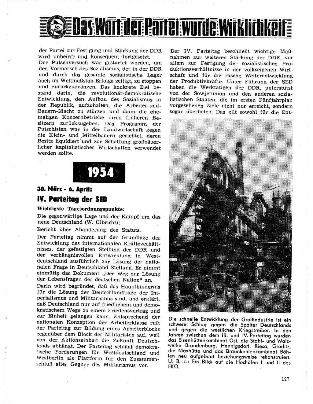 Neuer Weg (NW), Organ des Zentralkomitees (ZK) der SED (Sozialistische Einheitspartei Deutschlands) für Fragen des Parteilebens, 21. Jahrgang [Deutsche Demokratische Republik (DDR)] 1966, Seite 127 (NW ZK SED DDR 1966, S. 127)