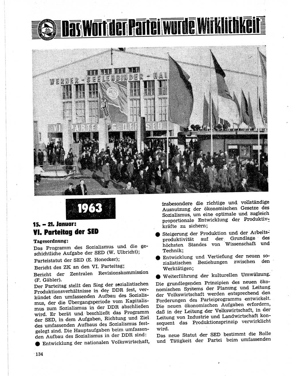 Neuer Weg (NW), Organ des Zentralkomitees (ZK) der SED (Sozialistische Einheitspartei Deutschlands) für Fragen des Parteilebens, 21. Jahrgang [Deutsche Demokratische Republik (DDR)] 1966, Seite 134 (NW ZK SED DDR 1966, S. 134)