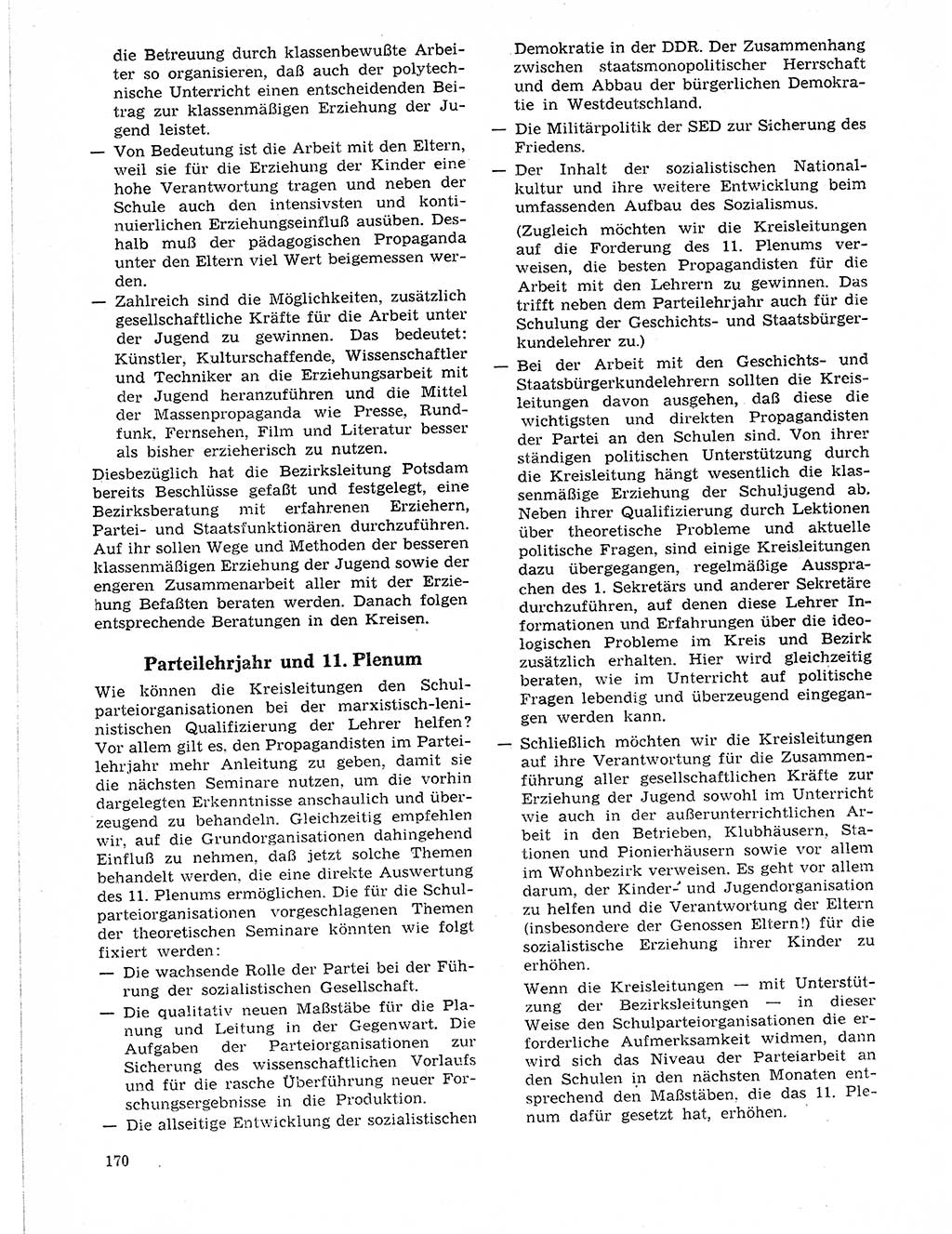 Neuer Weg (NW), Organ des Zentralkomitees (ZK) der SED (Sozialistische Einheitspartei Deutschlands) für Fragen des Parteilebens, 21. Jahrgang [Deutsche Demokratische Republik (DDR)] 1966, Seite 170 (NW ZK SED DDR 1966, S. 170)