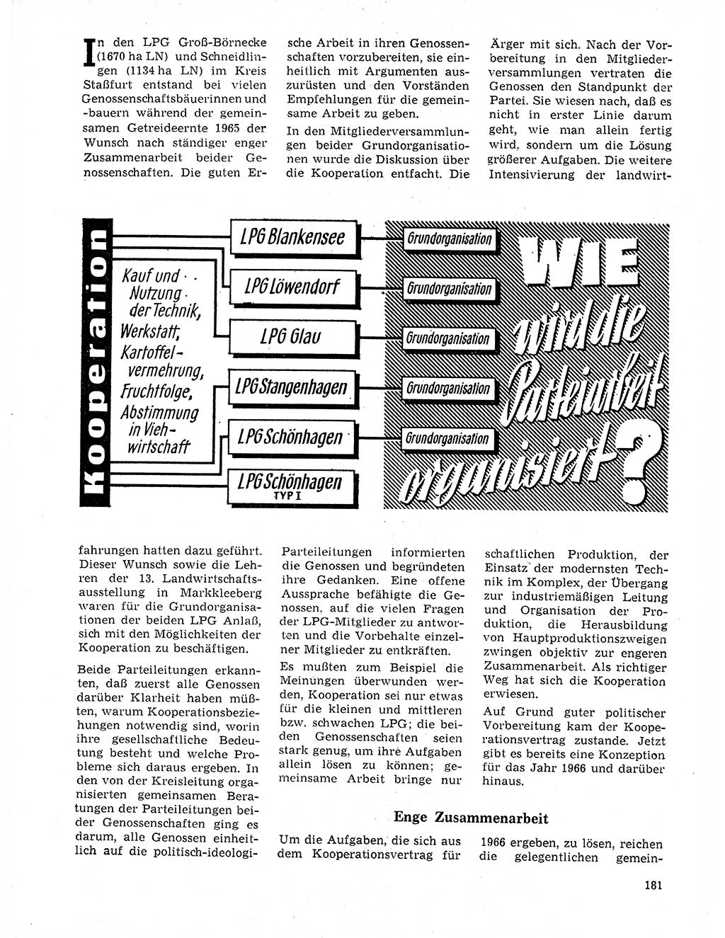 Neuer Weg (NW), Organ des Zentralkomitees (ZK) der SED (Sozialistische Einheitspartei Deutschlands) für Fragen des Parteilebens, 21. Jahrgang [Deutsche Demokratische Republik (DDR)] 1966, Seite 181 (NW ZK SED DDR 1966, S. 181)