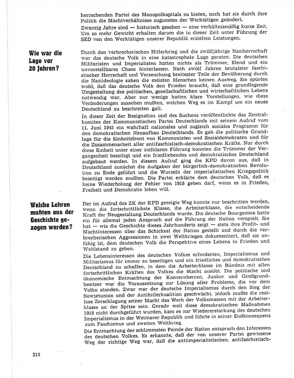 Neuer Weg (NW), Organ des Zentralkomitees (ZK) der SED (Sozialistische Einheitspartei Deutschlands) für Fragen des Parteilebens, 21. Jahrgang [Deutsche Demokratische Republik (DDR)] 1966, Seite 210 (NW ZK SED DDR 1966, S. 210)