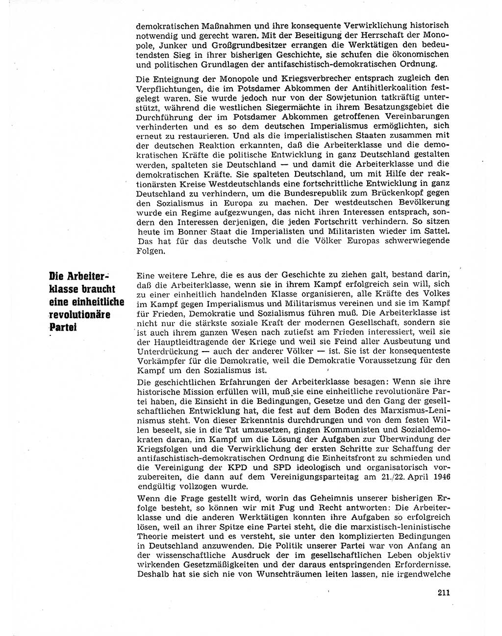 Neuer Weg (NW), Organ des Zentralkomitees (ZK) der SED (Sozialistische Einheitspartei Deutschlands) für Fragen des Parteilebens, 21. Jahrgang [Deutsche Demokratische Republik (DDR)] 1966, Seite 211 (NW ZK SED DDR 1966, S. 211)