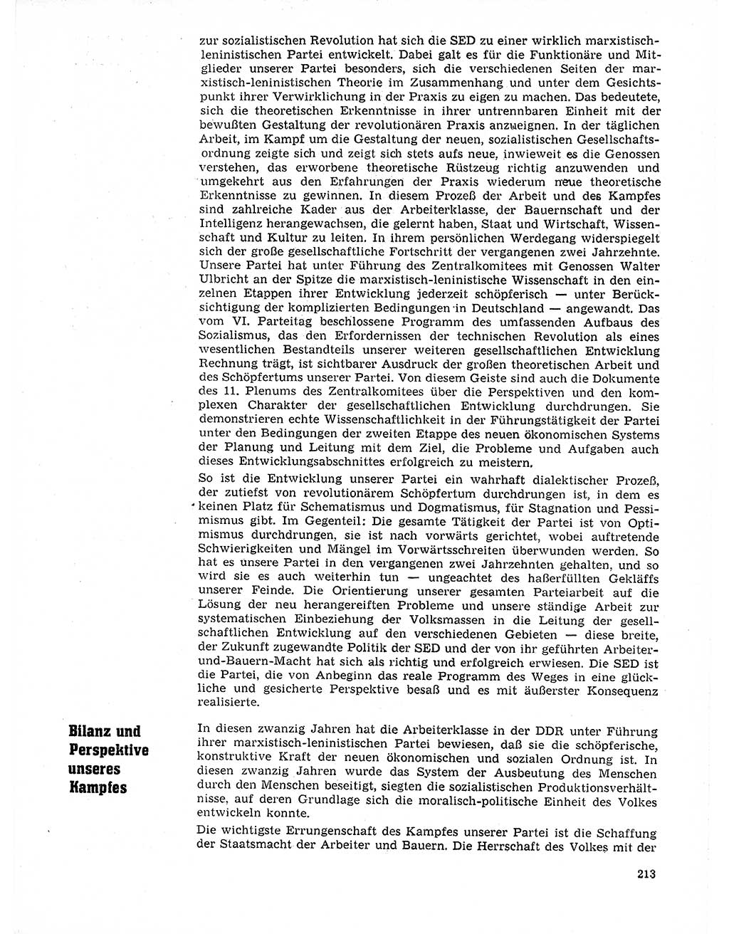 Neuer Weg (NW), Organ des Zentralkomitees (ZK) der SED (Sozialistische Einheitspartei Deutschlands) für Fragen des Parteilebens, 21. Jahrgang [Deutsche Demokratische Republik (DDR)] 1966, Seite 213 (NW ZK SED DDR 1966, S. 213)