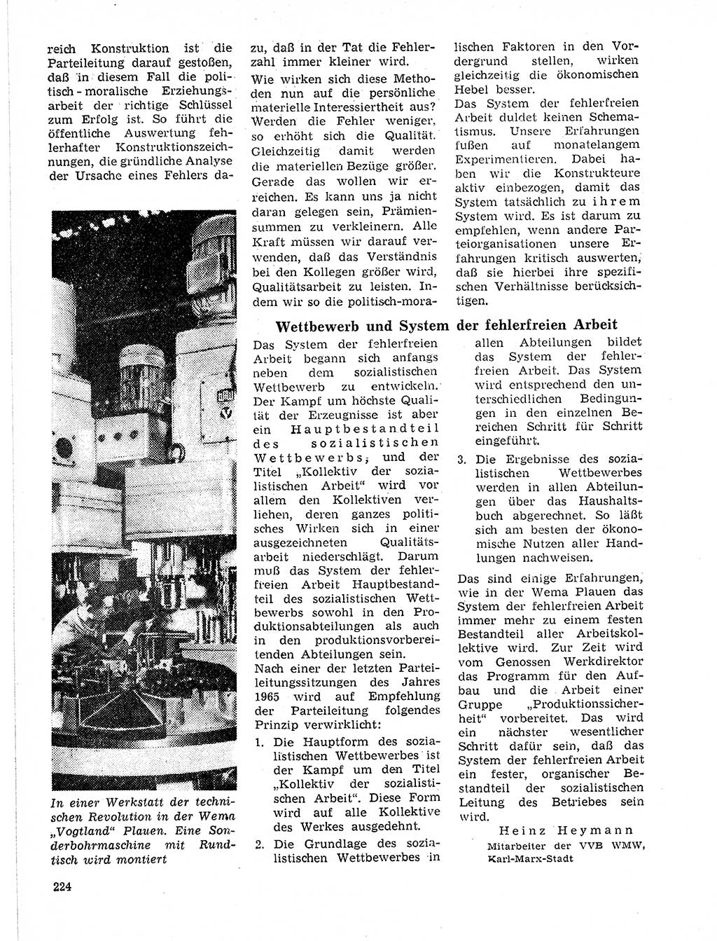 Neuer Weg (NW), Organ des Zentralkomitees (ZK) der SED (Sozialistische Einheitspartei Deutschlands) für Fragen des Parteilebens, 21. Jahrgang [Deutsche Demokratische Republik (DDR)] 1966, Seite 224 (NW ZK SED DDR 1966, S. 224)