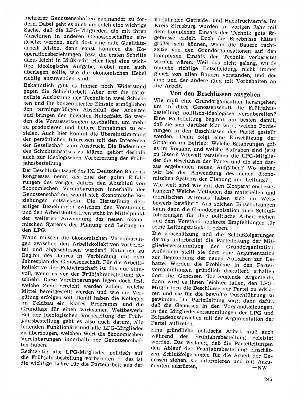 Neuer Weg (NW), Organ des Zentralkomitees (ZK) der SED (Sozialistische Einheitspartei Deutschlands) für Fragen des Parteilebens, 21. Jahrgang [Deutsche Demokratische Republik (DDR)] 1966, Seite 245 (NW ZK SED DDR 1966, S. 245)