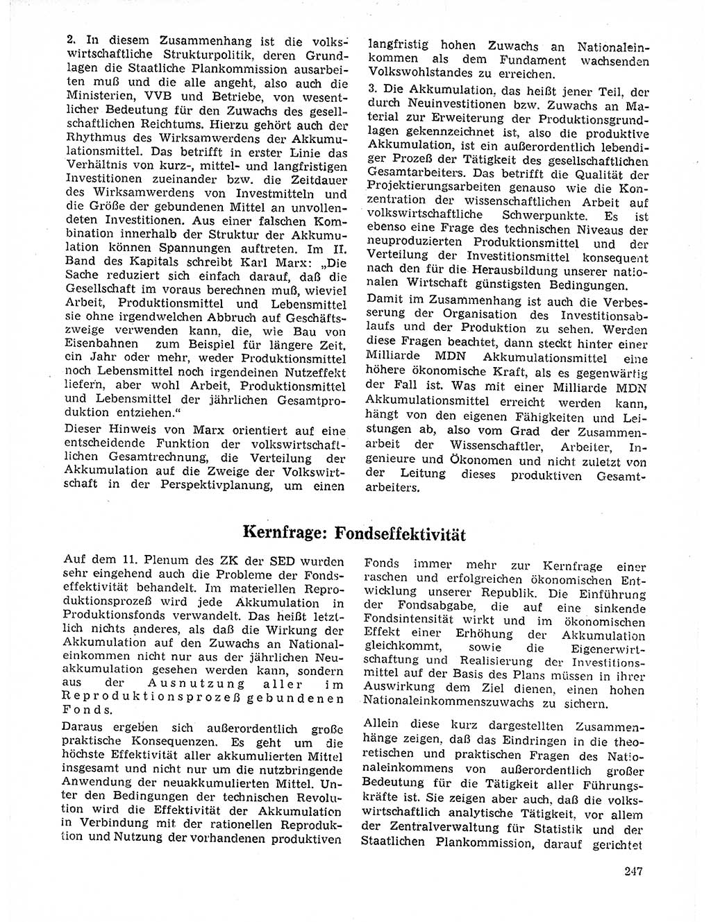 Neuer Weg (NW), Organ des Zentralkomitees (ZK) der SED (Sozialistische Einheitspartei Deutschlands) für Fragen des Parteilebens, 21. Jahrgang [Deutsche Demokratische Republik (DDR)] 1966, Seite 247 (NW ZK SED DDR 1966, S. 247)