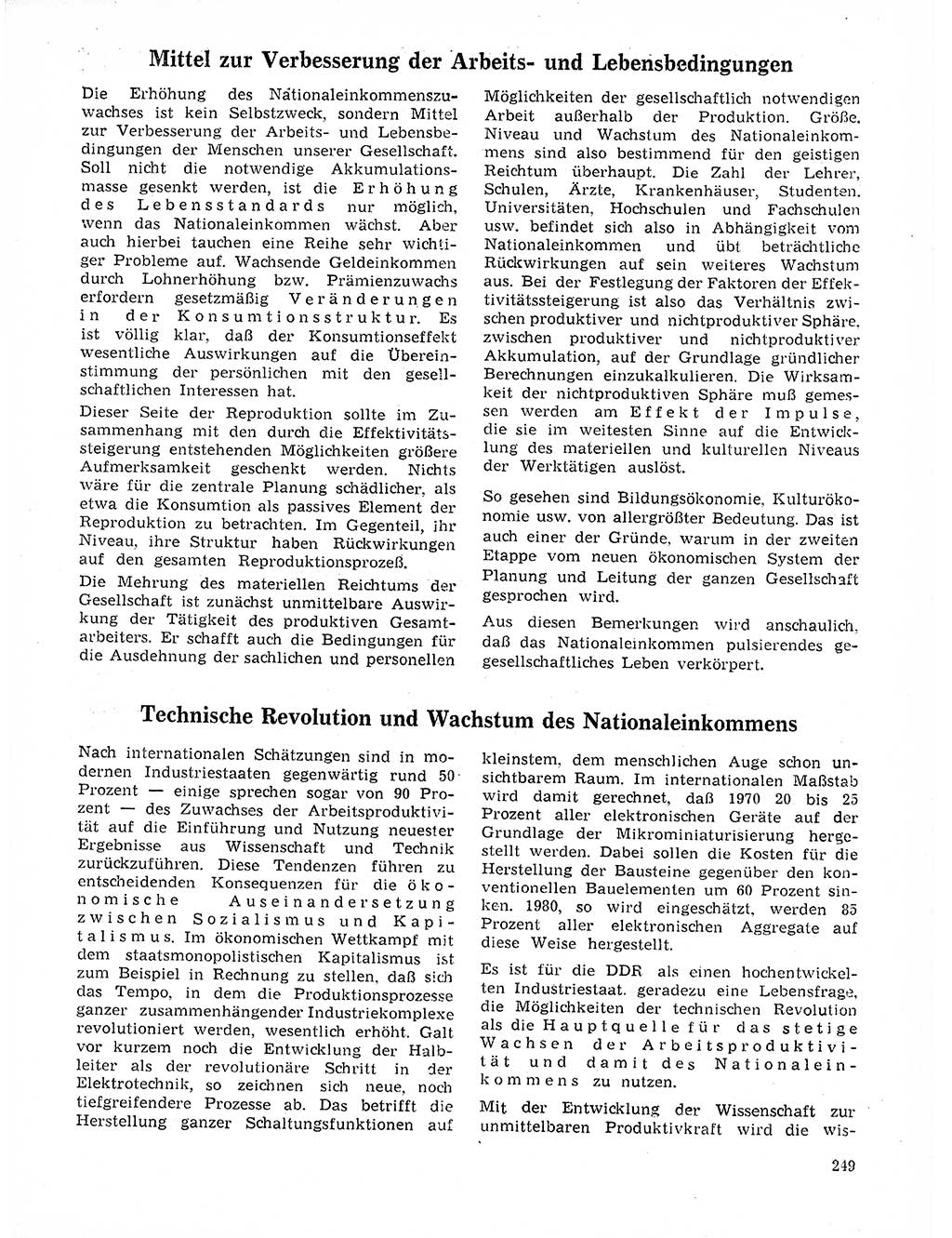 Neuer Weg (NW), Organ des Zentralkomitees (ZK) der SED (Sozialistische Einheitspartei Deutschlands) für Fragen des Parteilebens, 21. Jahrgang [Deutsche Demokratische Republik (DDR)] 1966, Seite 249 (NW ZK SED DDR 1966, S. 249)