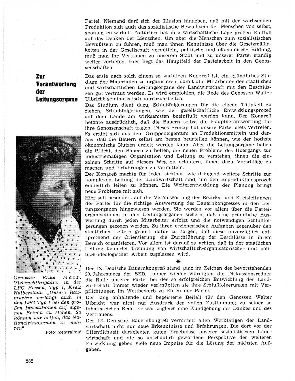 Neuer Weg (NW), Organ des Zentralkomitees (ZK) der SED (Sozialistische Einheitspartei Deutschlands) für Fragen des Parteilebens, 21. Jahrgang [Deutsche Demokratische Republik (DDR)] 1966, Seite 262 (NW ZK SED DDR 1966, S. 262)