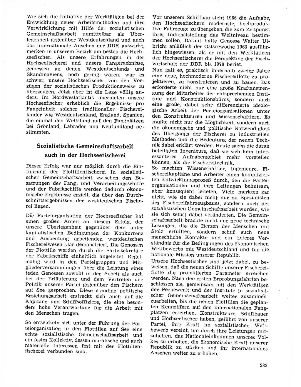 Neuer Weg (NW), Organ des Zentralkomitees (ZK) der SED (Sozialistische Einheitspartei Deutschlands) für Fragen des Parteilebens, 21. Jahrgang [Deutsche Demokratische Republik (DDR)] 1966, Seite 283 (NW ZK SED DDR 1966, S. 283)