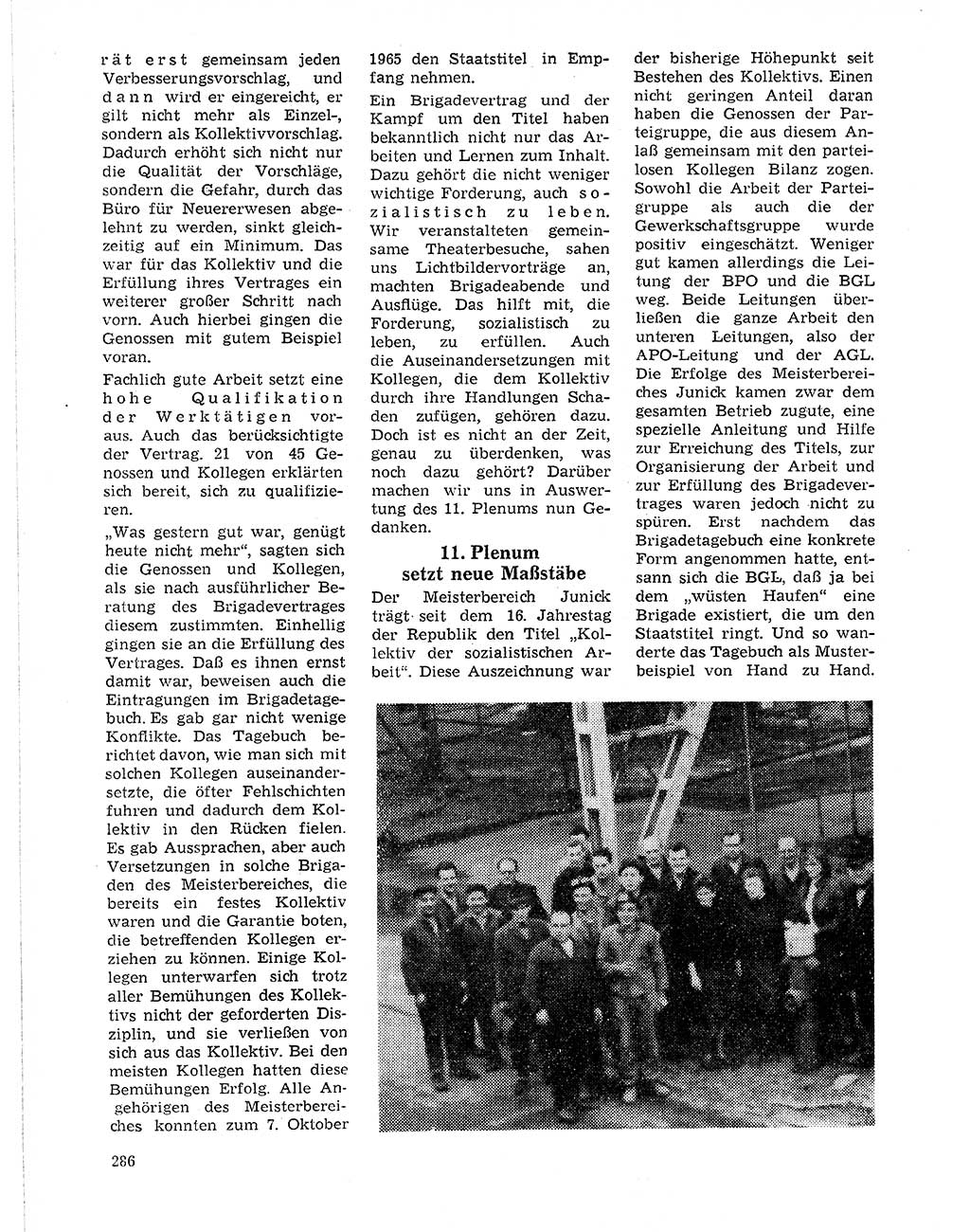 Neuer Weg (NW), Organ des Zentralkomitees (ZK) der SED (Sozialistische Einheitspartei Deutschlands) für Fragen des Parteilebens, 21. Jahrgang [Deutsche Demokratische Republik (DDR)] 1966, Seite 286 (NW ZK SED DDR 1966, S. 286)