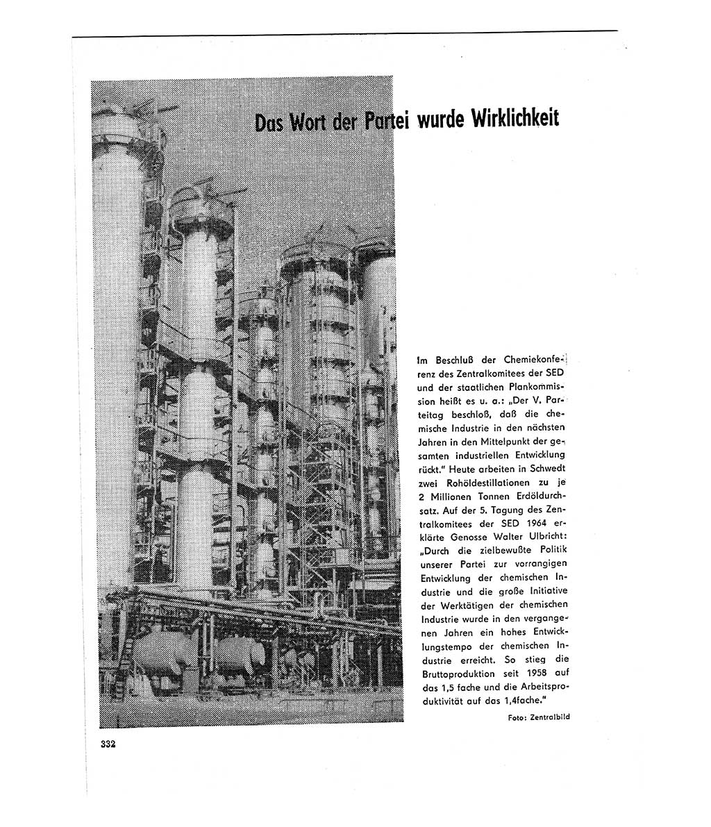 Neuer Weg (NW), Organ des Zentralkomitees (ZK) der SED (Sozialistische Einheitspartei Deutschlands) für Fragen des Parteilebens, 21. Jahrgang [Deutsche Demokratische Republik (DDR)] 1966, Seite 332 (NW ZK SED DDR 1966, S. 332)