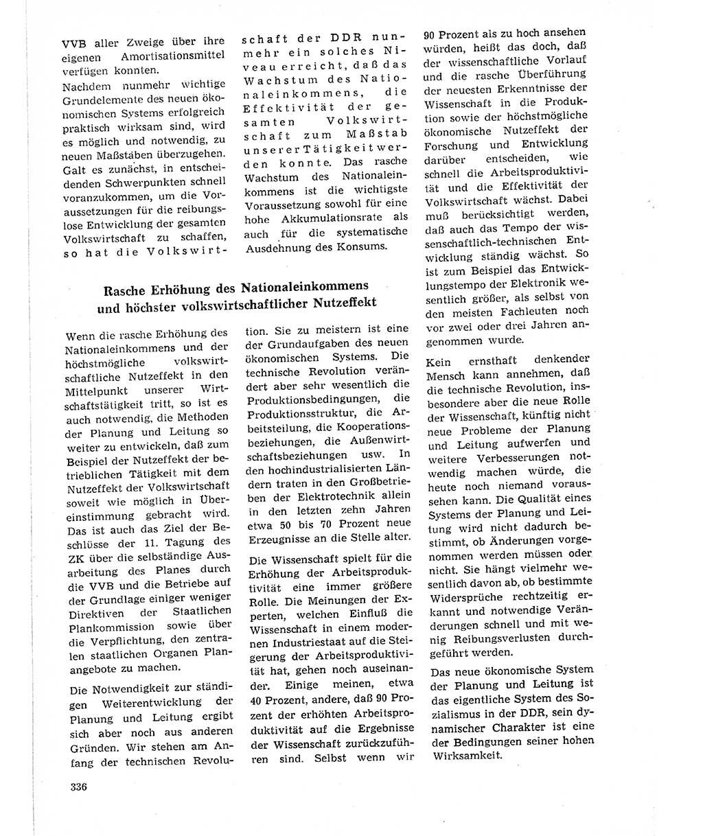 Neuer Weg (NW), Organ des Zentralkomitees (ZK) der SED (Sozialistische Einheitspartei Deutschlands) für Fragen des Parteilebens, 21. Jahrgang [Deutsche Demokratische Republik (DDR)] 1966, Seite 336 (NW ZK SED DDR 1966, S. 336)