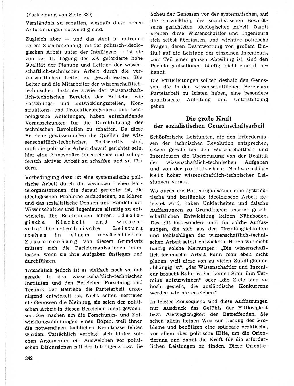 Neuer Weg (NW), Organ des Zentralkomitees (ZK) der SED (Sozialistische Einheitspartei Deutschlands) für Fragen des Parteilebens, 21. Jahrgang [Deutsche Demokratische Republik (DDR)] 1966, Seite 342 (NW ZK SED DDR 1966, S. 342)