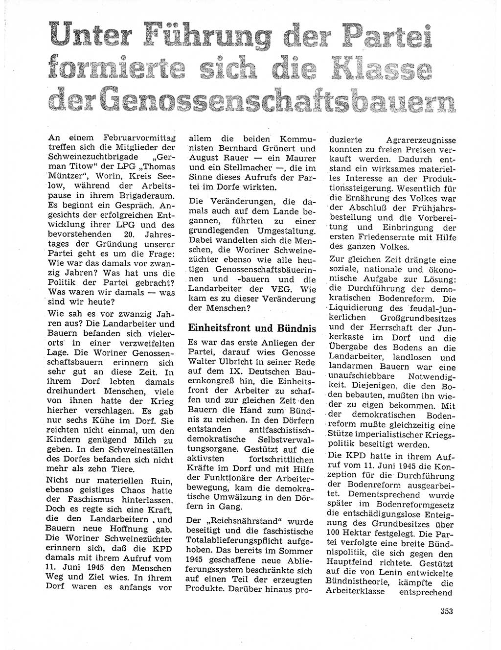 Neuer Weg (NW), Organ des Zentralkomitees (ZK) der SED (Sozialistische Einheitspartei Deutschlands) für Fragen des Parteilebens, 21. Jahrgang [Deutsche Demokratische Republik (DDR)] 1966, Seite 353 (NW ZK SED DDR 1966, S. 353)