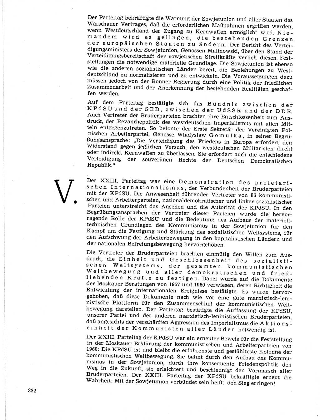 Neuer Weg (NW), Organ des Zentralkomitees (ZK) der SED (Sozialistische Einheitspartei Deutschlands) für Fragen des Parteilebens, 21. Jahrgang [Deutsche Demokratische Republik (DDR)] 1966, Seite 382 (NW ZK SED DDR 1966, S. 382)