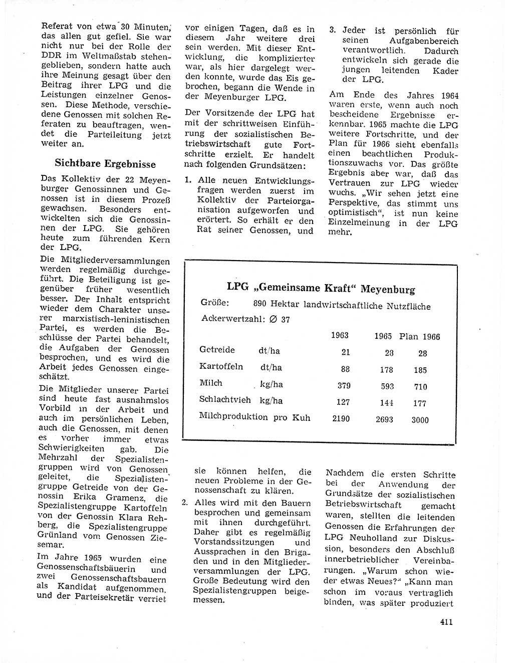 Neuer Weg (NW), Organ des Zentralkomitees (ZK) der SED (Sozialistische Einheitspartei Deutschlands) für Fragen des Parteilebens, 21. Jahrgang [Deutsche Demokratische Republik (DDR)] 1966, Seite 411 (NW ZK SED DDR 1966, S. 411)