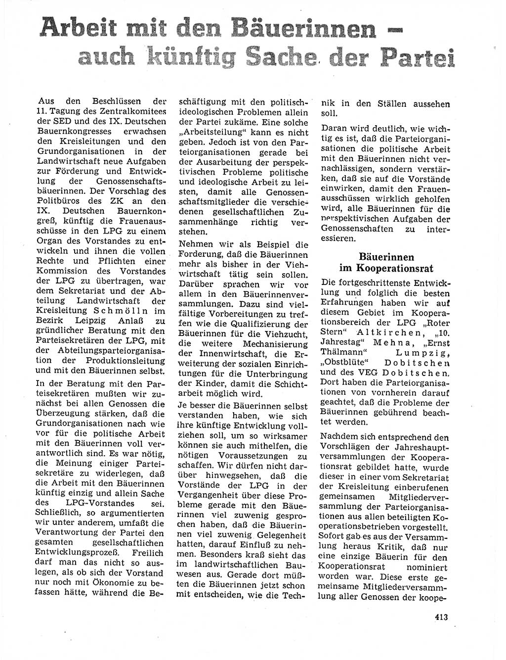 Neuer Weg (NW), Organ des Zentralkomitees (ZK) der SED (Sozialistische Einheitspartei Deutschlands) für Fragen des Parteilebens, 21. Jahrgang [Deutsche Demokratische Republik (DDR)] 1966, Seite 413 (NW ZK SED DDR 1966, S. 413)