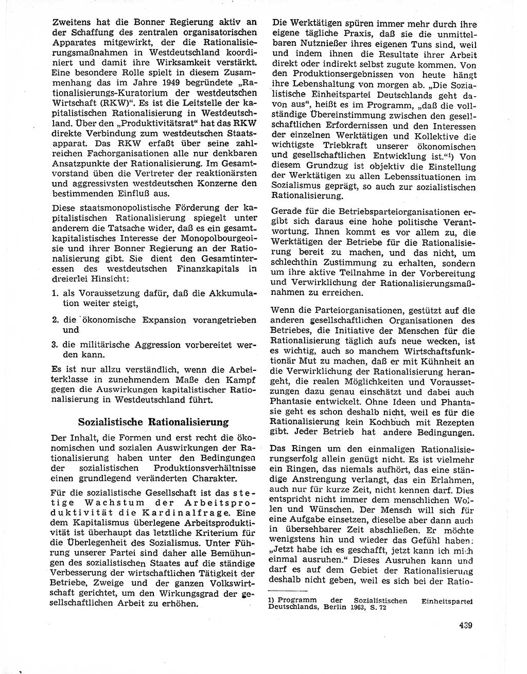 Neuer Weg (NW), Organ des Zentralkomitees (ZK) der SED (Sozialistische Einheitspartei Deutschlands) für Fragen des Parteilebens, 21. Jahrgang [Deutsche Demokratische Republik (DDR)] 1966, Seite 439 (NW ZK SED DDR 1966, S. 439)