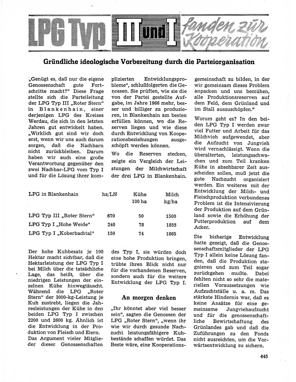 Neuer Weg (NW), Organ des Zentralkomitees (ZK) der SED (Sozialistische Einheitspartei Deutschlands) für Fragen des Parteilebens, 21. Jahrgang [Deutsche Demokratische Republik (DDR)] 1966, Seite 445 (NW ZK SED DDR 1966, S. 445)