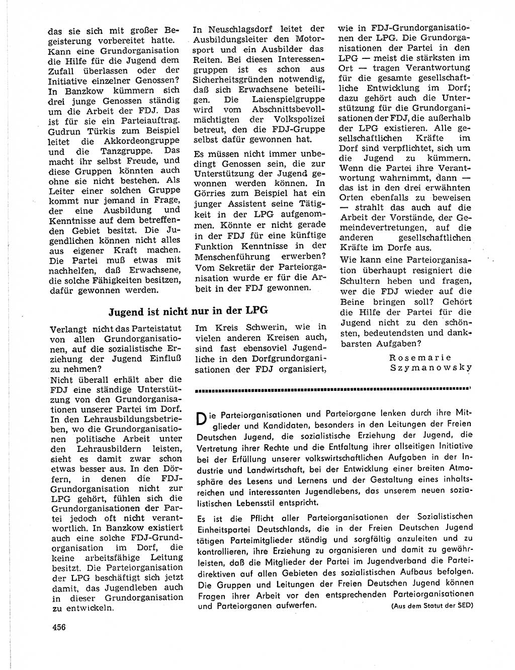 Neuer Weg (NW), Organ des Zentralkomitees (ZK) der SED (Sozialistische Einheitspartei Deutschlands) für Fragen des Parteilebens, 21. Jahrgang [Deutsche Demokratische Republik (DDR)] 1966, Seite 456 (NW ZK SED DDR 1966, S. 456)