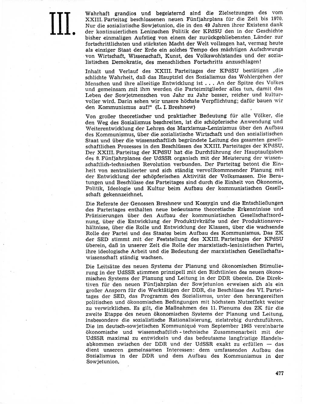 Neuer Weg (NW), Organ des Zentralkomitees (ZK) der SED (Sozialistische Einheitspartei Deutschlands) für Fragen des Parteilebens, 21. Jahrgang [Deutsche Demokratische Republik (DDR)] 1966, Seite 477 (NW ZK SED DDR 1966, S. 477)