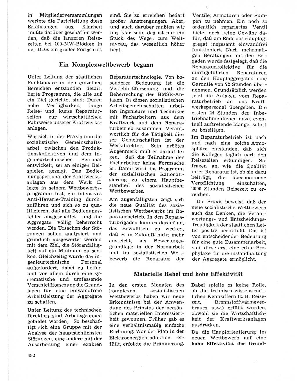 Neuer Weg (NW), Organ des Zentralkomitees (ZK) der SED (Sozialistische Einheitspartei Deutschlands) für Fragen des Parteilebens, 21. Jahrgang [Deutsche Demokratische Republik (DDR)] 1966, Seite 492 (NW ZK SED DDR 1966, S. 492)