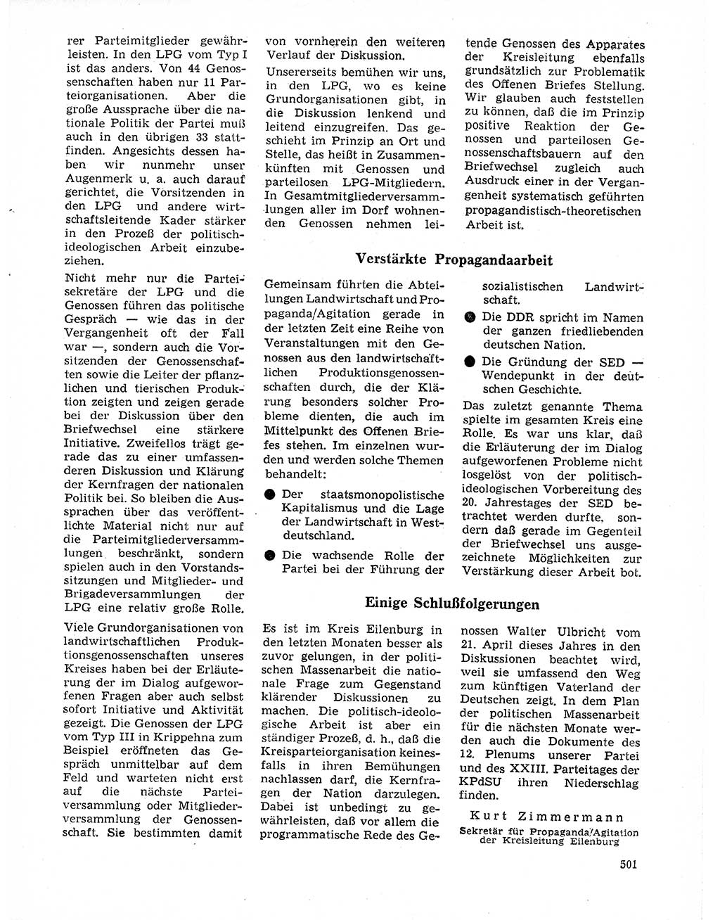 Neuer Weg (NW), Organ des Zentralkomitees (ZK) der SED (Sozialistische Einheitspartei Deutschlands) für Fragen des Parteilebens, 21. Jahrgang [Deutsche Demokratische Republik (DDR)] 1966, Seite 501 (NW ZK SED DDR 1966, S. 501)