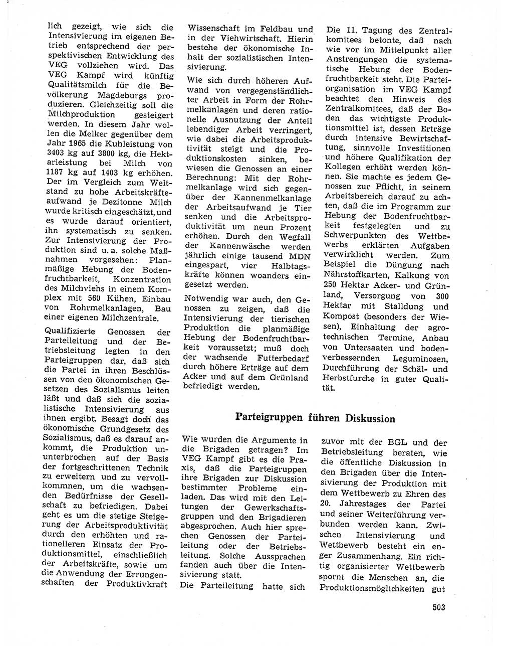 Neuer Weg (NW), Organ des Zentralkomitees (ZK) der SED (Sozialistische Einheitspartei Deutschlands) für Fragen des Parteilebens, 21. Jahrgang [Deutsche Demokratische Republik (DDR)] 1966, Seite 503 (NW ZK SED DDR 1966, S. 503)