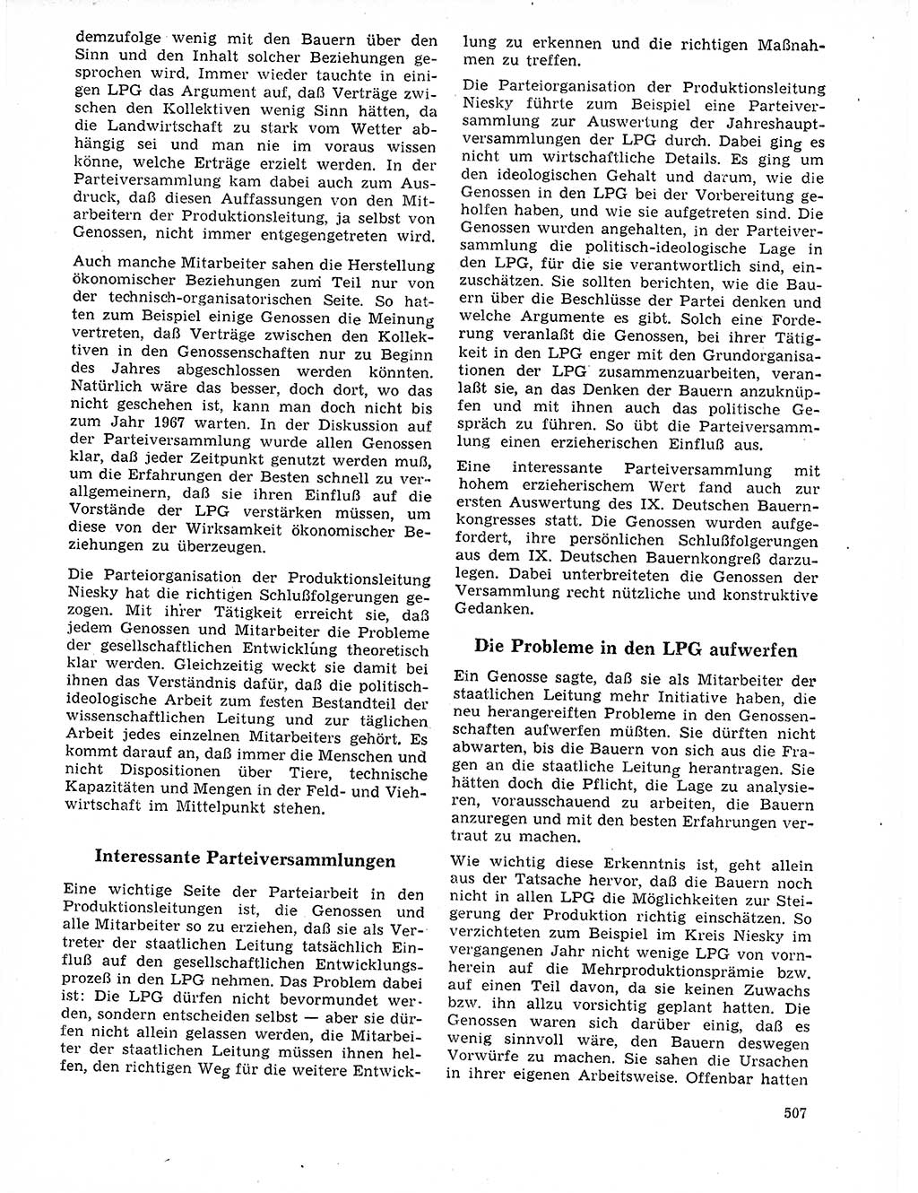 Neuer Weg (NW), Organ des Zentralkomitees (ZK) der SED (Sozialistische Einheitspartei Deutschlands) für Fragen des Parteilebens, 21. Jahrgang [Deutsche Demokratische Republik (DDR)] 1966, Seite 507 (NW ZK SED DDR 1966, S. 507)