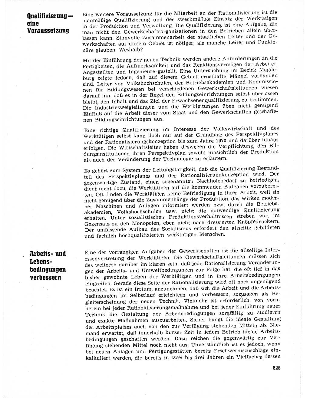 Neuer Weg (NW), Organ des Zentralkomitees (ZK) der SED (Sozialistische Einheitspartei Deutschlands) für Fragen des Parteilebens, 21. Jahrgang [Deutsche Demokratische Republik (DDR)] 1966, Seite 525 (NW ZK SED DDR 1966, S. 525)