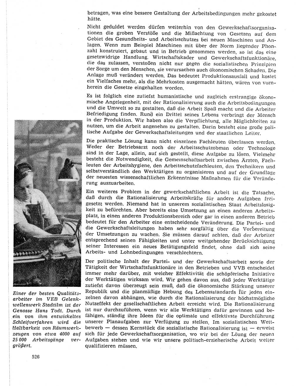 Neuer Weg (NW), Organ des Zentralkomitees (ZK) der SED (Sozialistische Einheitspartei Deutschlands) für Fragen des Parteilebens, 21. Jahrgang [Deutsche Demokratische Republik (DDR)] 1966, Seite 526 (NW ZK SED DDR 1966, S. 526)
