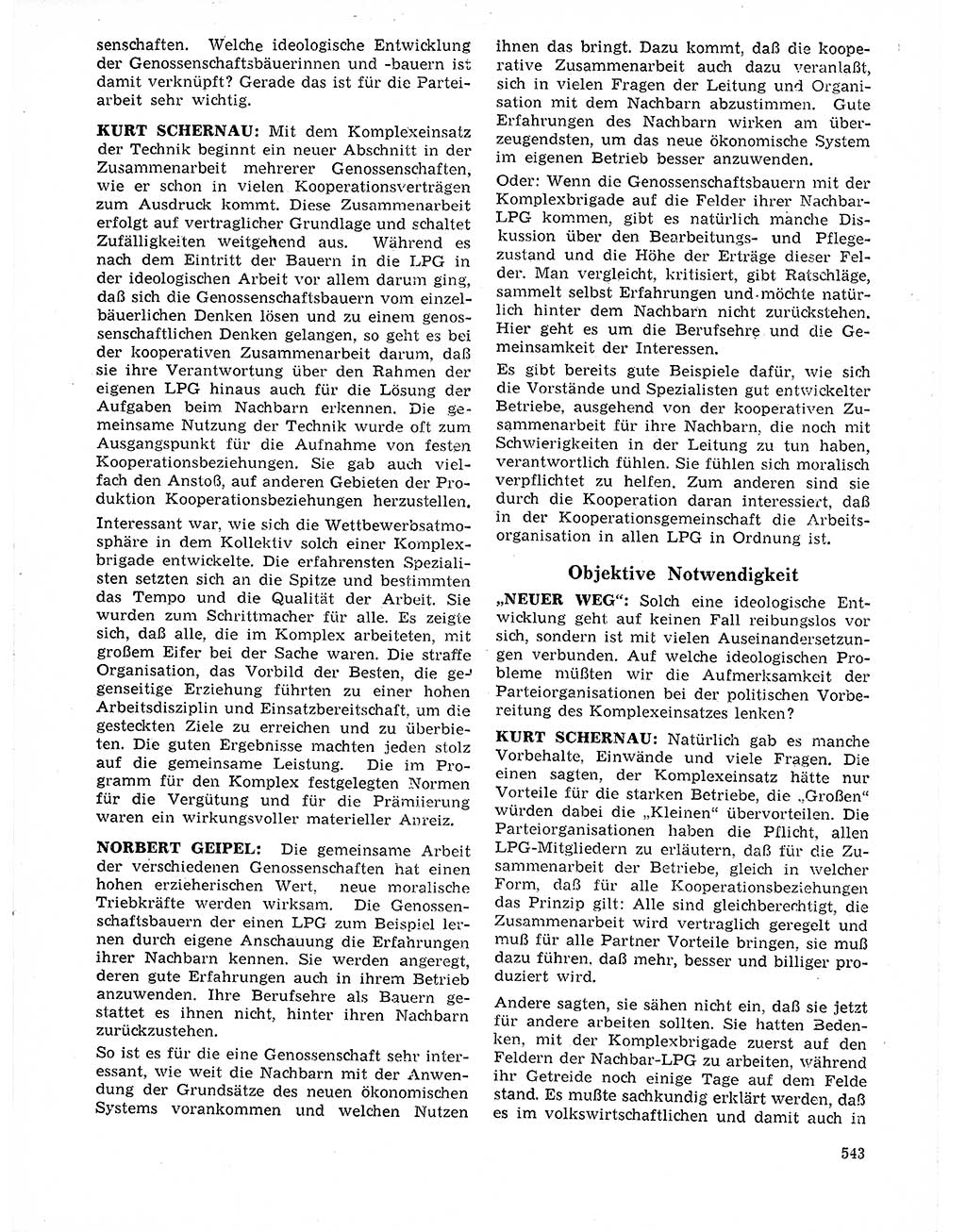 Neuer Weg (NW), Organ des Zentralkomitees (ZK) der SED (Sozialistische Einheitspartei Deutschlands) für Fragen des Parteilebens, 21. Jahrgang [Deutsche Demokratische Republik (DDR)] 1966, Seite 543 (NW ZK SED DDR 1966, S. 543)