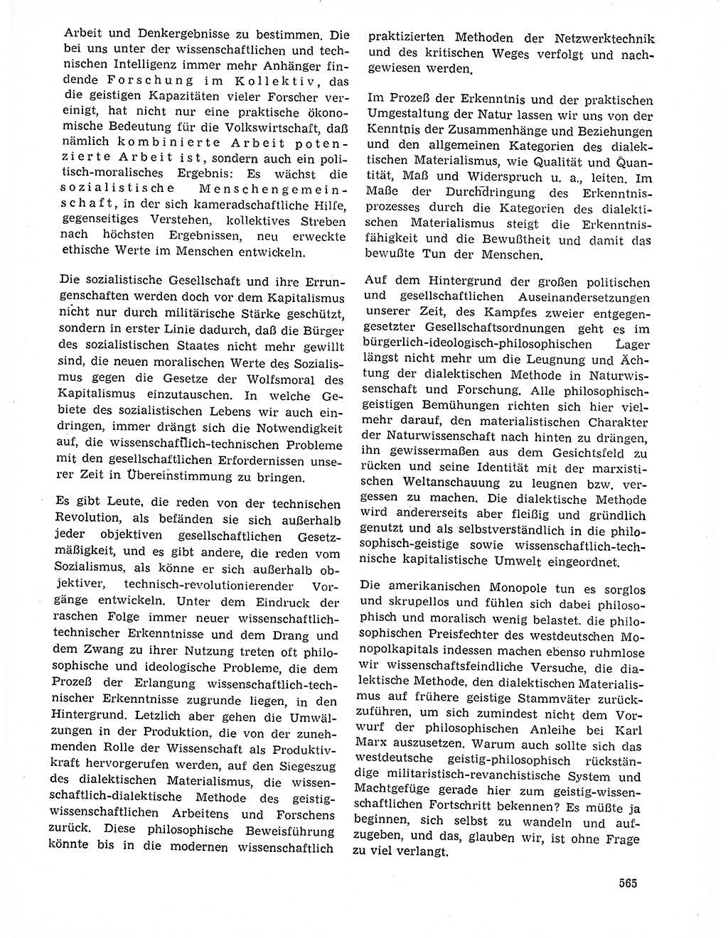 Neuer Weg (NW), Organ des Zentralkomitees (ZK) der SED (Sozialistische Einheitspartei Deutschlands) für Fragen des Parteilebens, 21. Jahrgang [Deutsche Demokratische Republik (DDR)] 1966, Seite 565 (NW ZK SED DDR 1966, S. 565)
