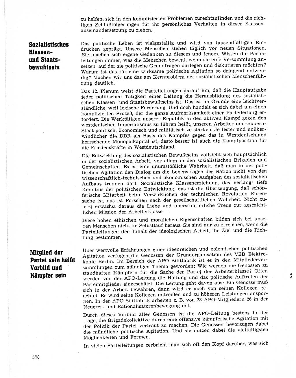 Neuer Weg (NW), Organ des Zentralkomitees (ZK) der SED (Sozialistische Einheitspartei Deutschlands) für Fragen des Parteilebens, 21. Jahrgang [Deutsche Demokratische Republik (DDR)] 1966, Seite 570 (NW ZK SED DDR 1966, S. 570)