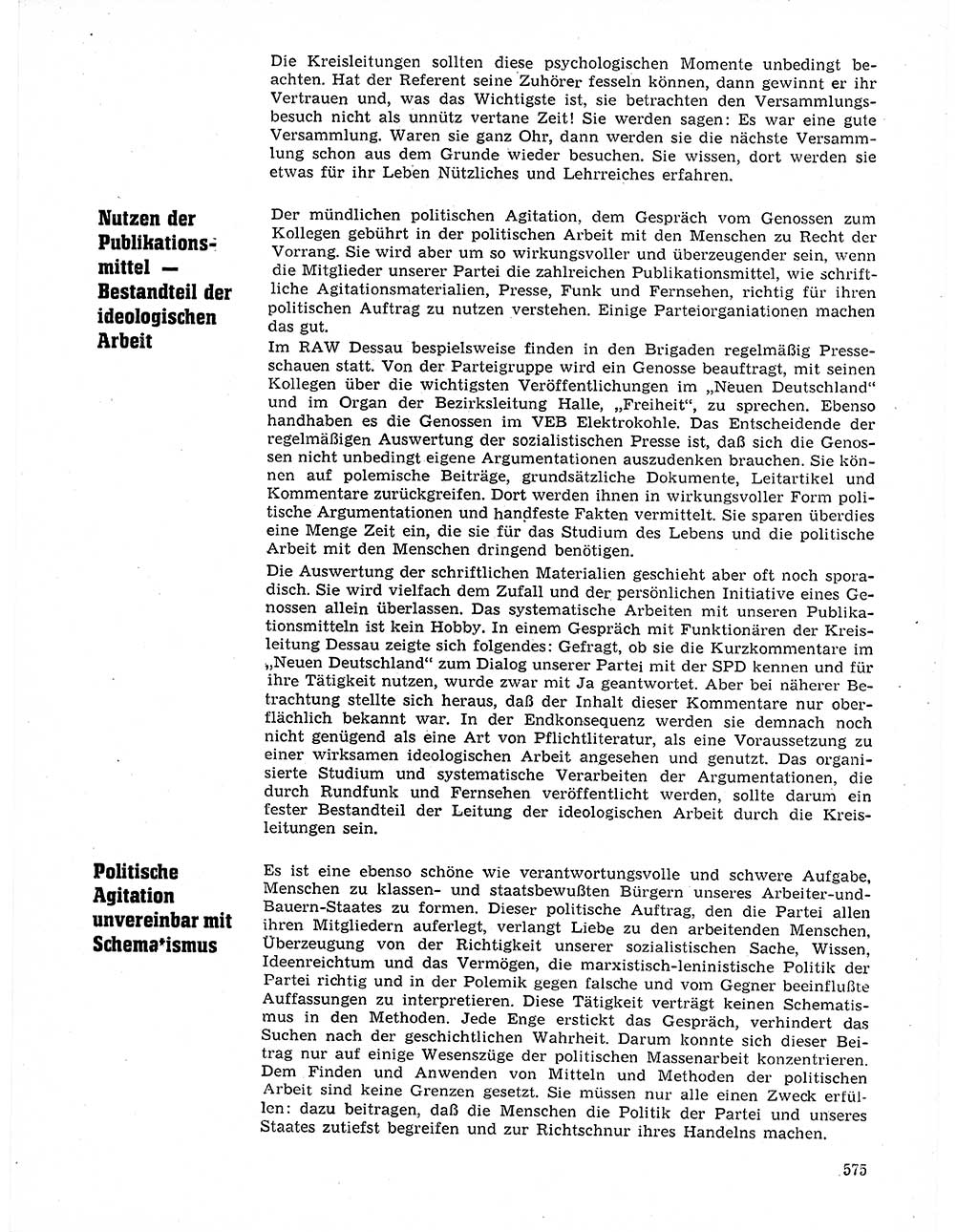 Neuer Weg (NW), Organ des Zentralkomitees (ZK) der SED (Sozialistische Einheitspartei Deutschlands) für Fragen des Parteilebens, 21. Jahrgang [Deutsche Demokratische Republik (DDR)] 1966, Seite 575 (NW ZK SED DDR 1966, S. 575)