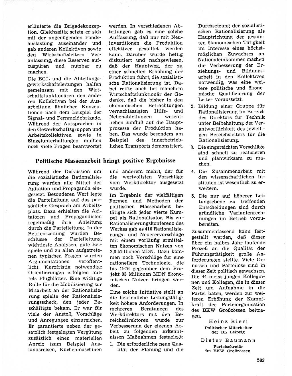 Neuer Weg (NW), Organ des Zentralkomitees (ZK) der SED (Sozialistische Einheitspartei Deutschlands) für Fragen des Parteilebens, 21. Jahrgang [Deutsche Demokratische Republik (DDR)] 1966, Seite 583 (NW ZK SED DDR 1966, S. 583)