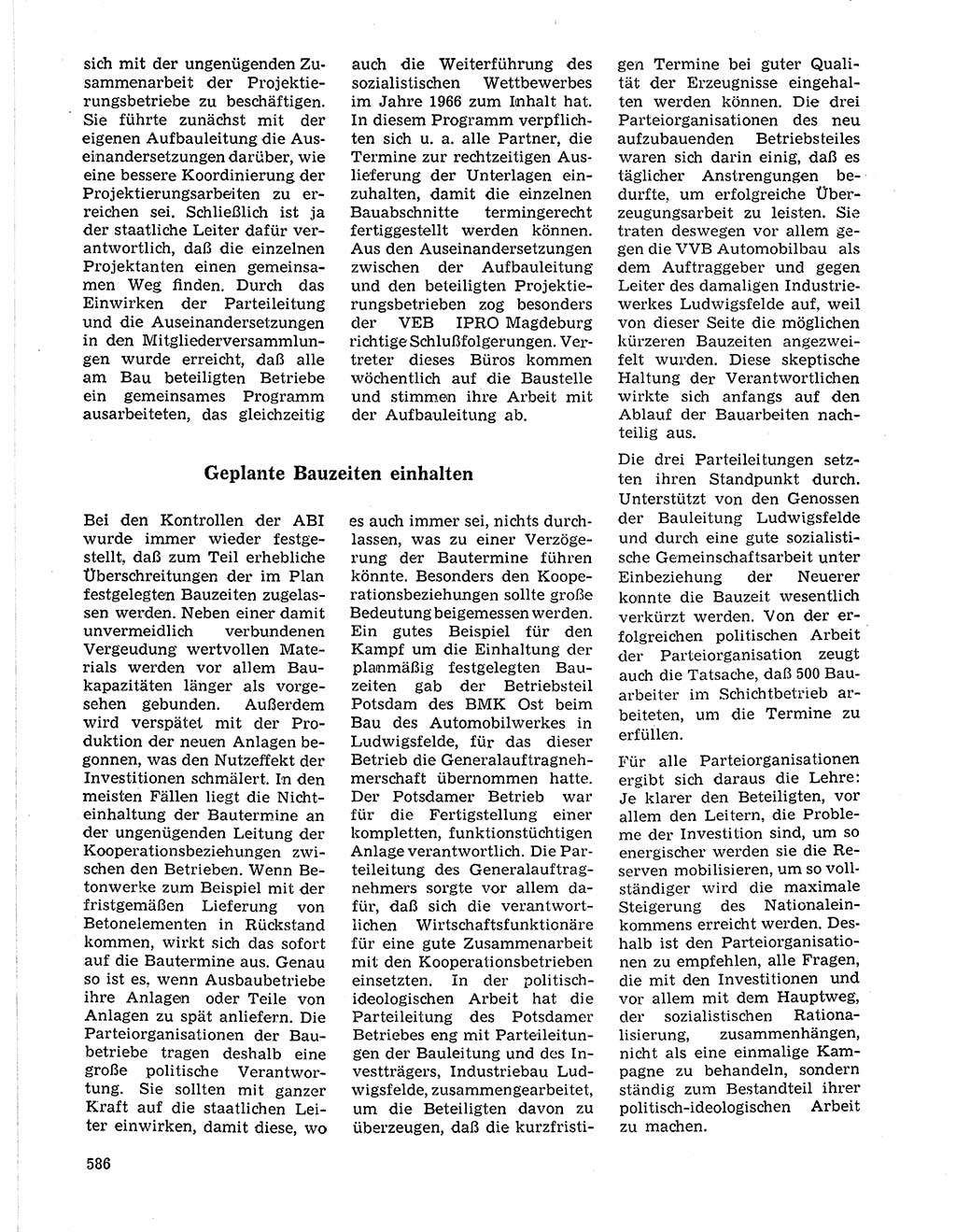 Neuer Weg (NW), Organ des Zentralkomitees (ZK) der SED (Sozialistische Einheitspartei Deutschlands) für Fragen des Parteilebens, 21. Jahrgang [Deutsche Demokratische Republik (DDR)] 1966, Seite 586 (NW ZK SED DDR 1966, S. 586)