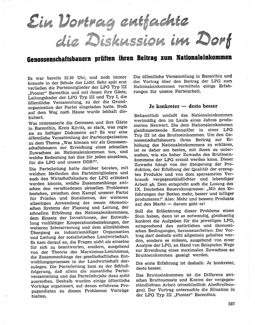 Neuer Weg (NW), Organ des Zentralkomitees (ZK) der SED (Sozialistische Einheitspartei Deutschlands) für Fragen des Parteilebens, 21. Jahrgang [Deutsche Demokratische Republik (DDR)] 1966, Seite 587 (NW ZK SED DDR 1966, S. 587)