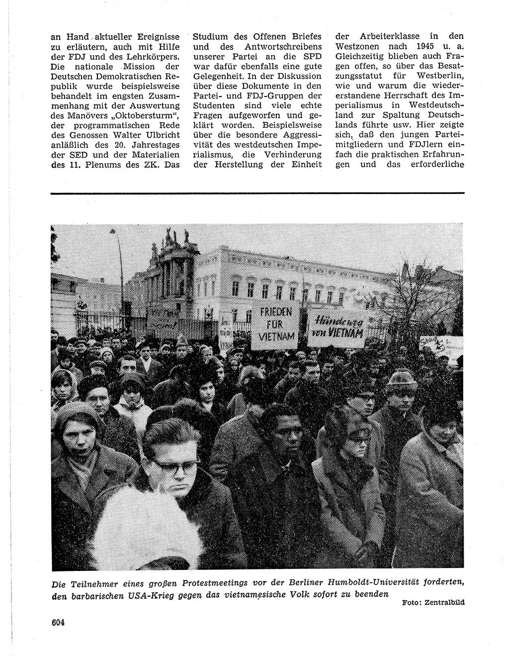 Neuer Weg (NW), Organ des Zentralkomitees (ZK) der SED (Sozialistische Einheitspartei Deutschlands) für Fragen des Parteilebens, 21. Jahrgang [Deutsche Demokratische Republik (DDR)] 1966, Seite 604 (NW ZK SED DDR 1966, S. 604)